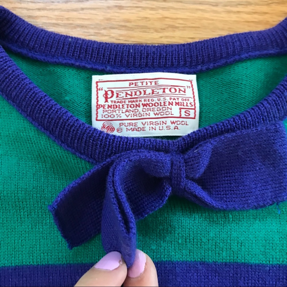 Pendleton Petite Wool Sweater With Bow - image 4